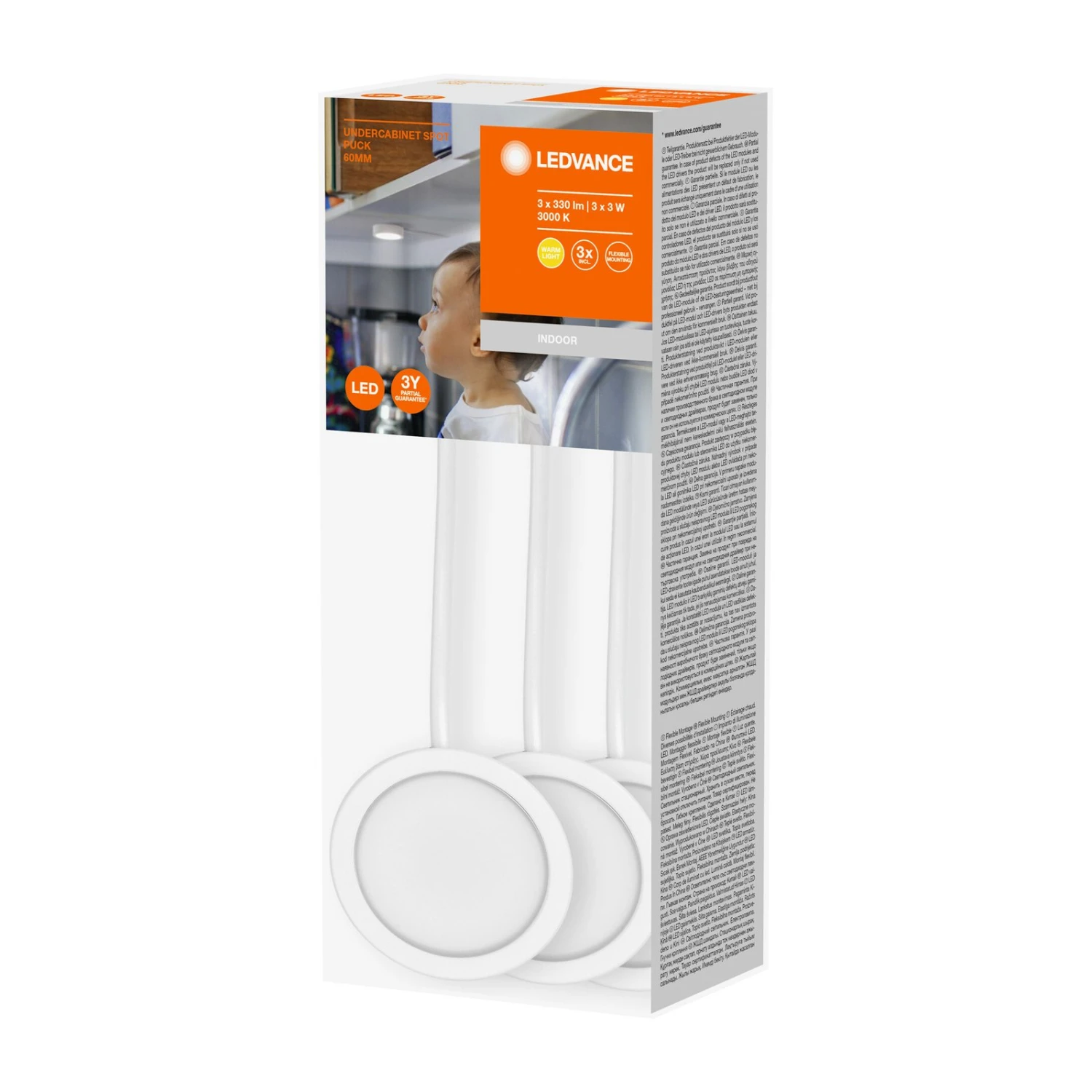 LEDVANCE Undercabinet Puck LED-Möbelspot 3er Weiß – Bild 2