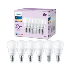 Philips LED-Lampe E14 4,9W 470m 2.700K Matt 6er