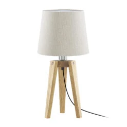 HerzBlut Anni Tischleuchte, Asteiche Natur/creme