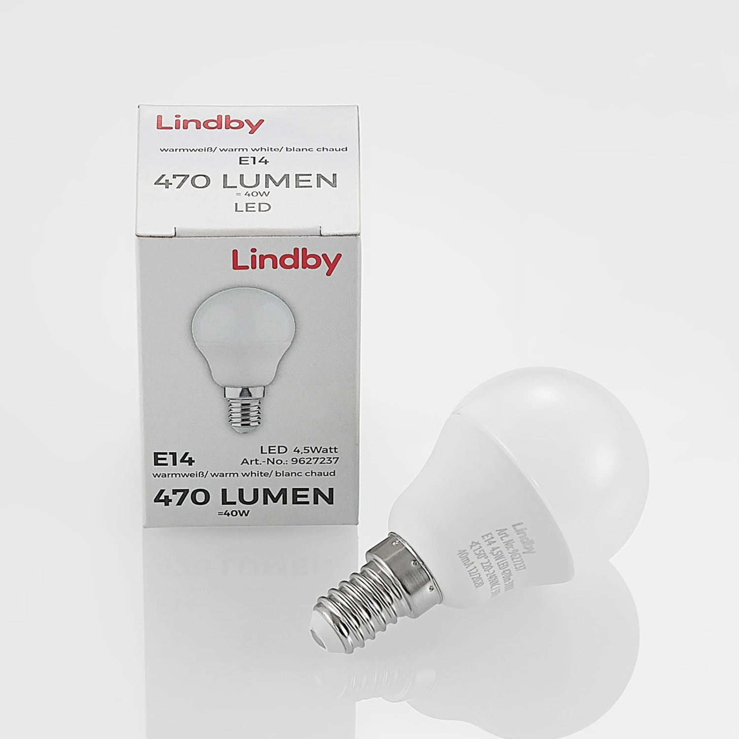 Lindby LED-Lampe E14 G45 4,5W 3.000K Opal 10er-Set – Bild 9