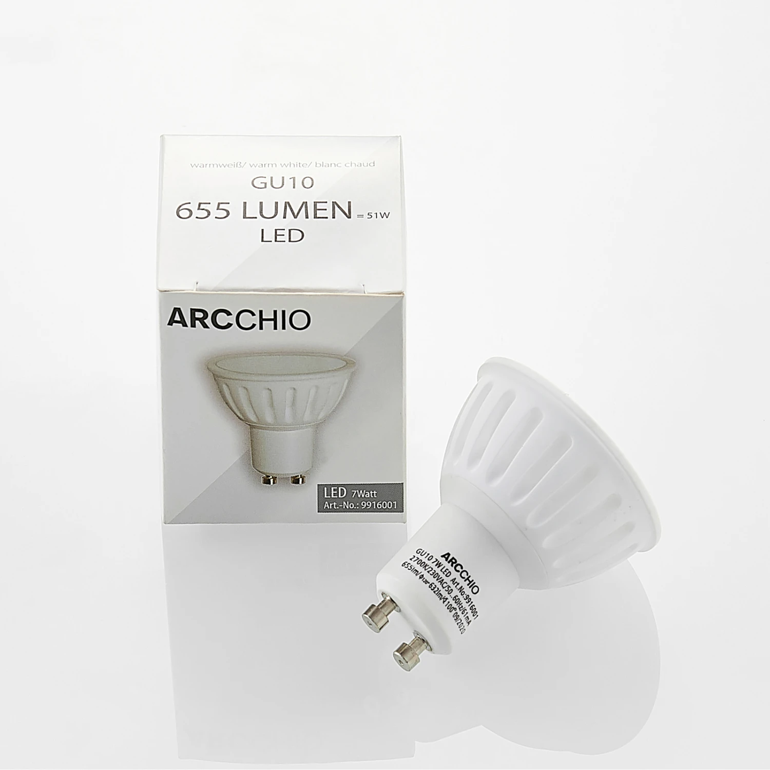 Arcchio LED-Reflektor GU10 100° 7W 2.700K 3er-Set – Bild 7