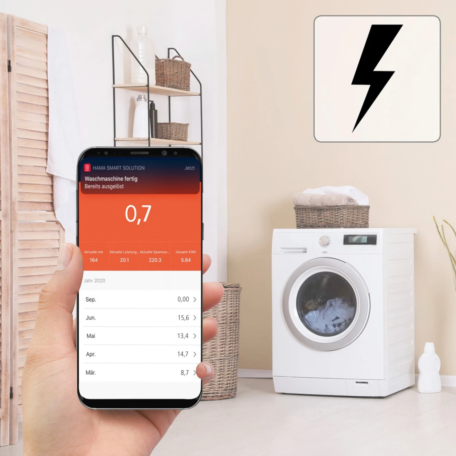 Hama Mini WLAN-Steckdose Stromzähler App-Steuerung – Bild 6