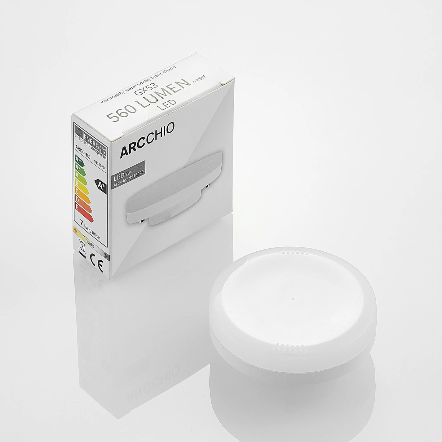 Arcchio LED-Lampe GX53 7W 3.000K 10er-Set – Bild 8