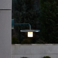 LED-Außenwandleuchte Montoya Unten Strahlend, Blau