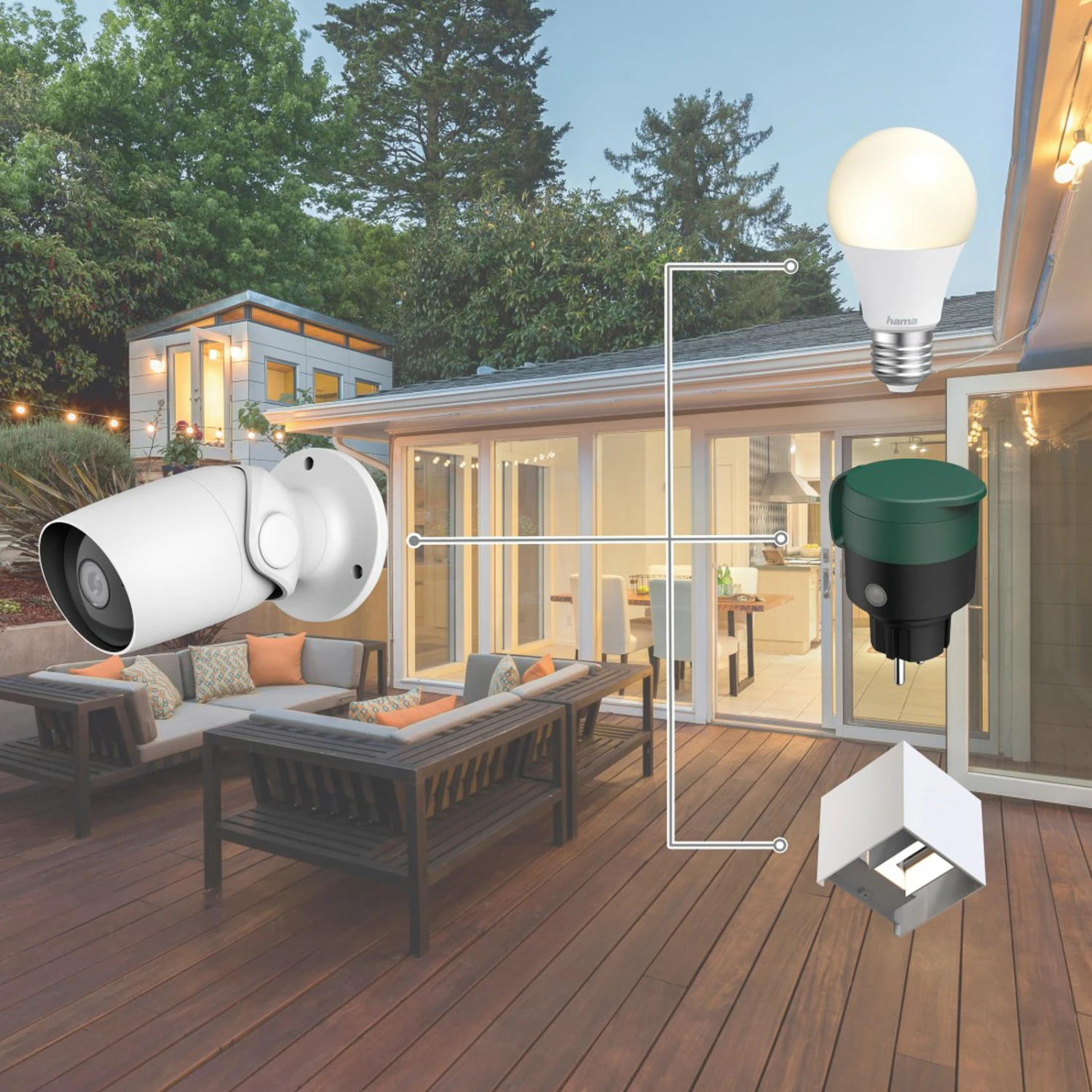Hama WLAN Außenkamera, 2-Wege-Audio, Sensor, Weiß – Bild 2