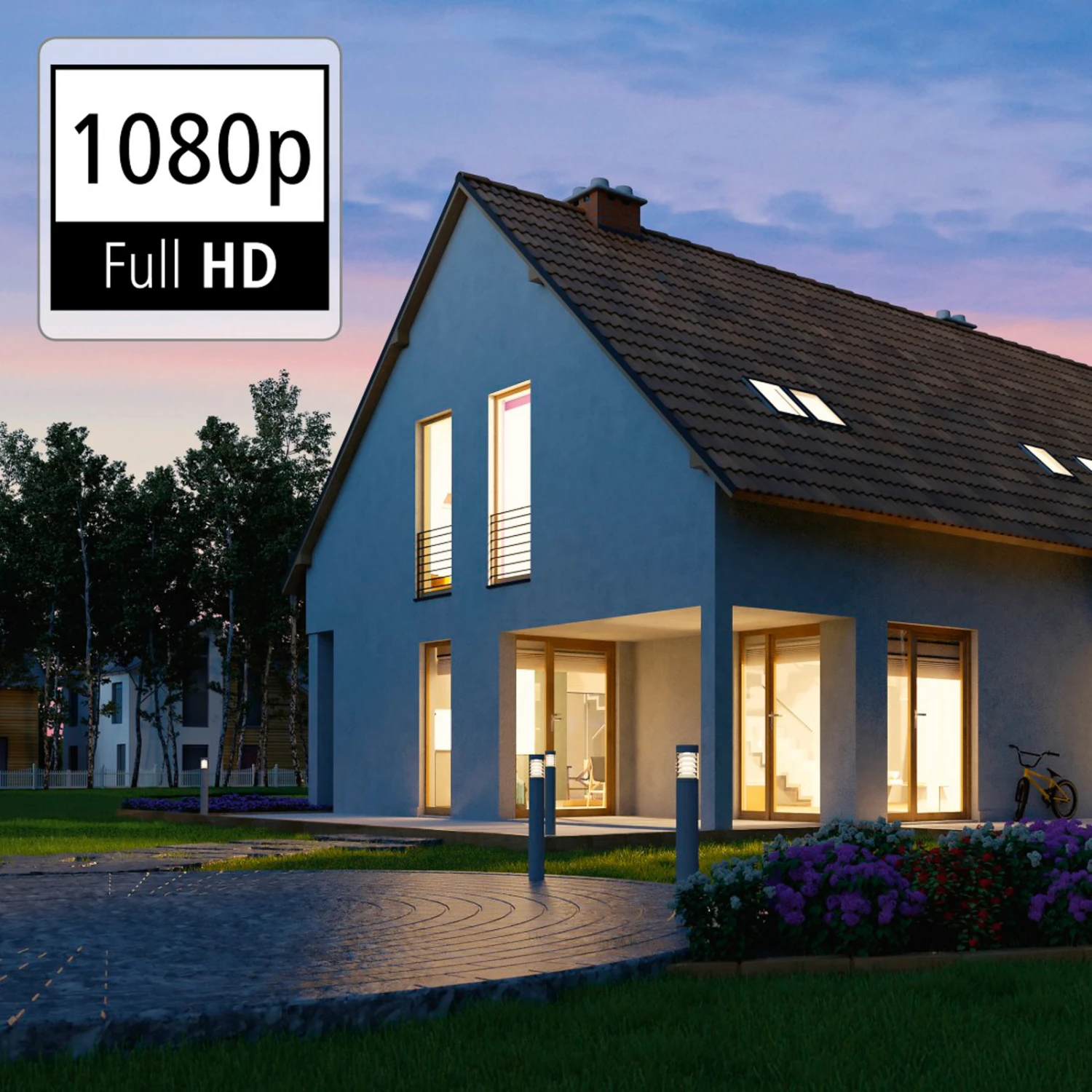 Hama WLAN Außenkamera, 2-Wege-Audio, Sensor, Weiß – Bild 4