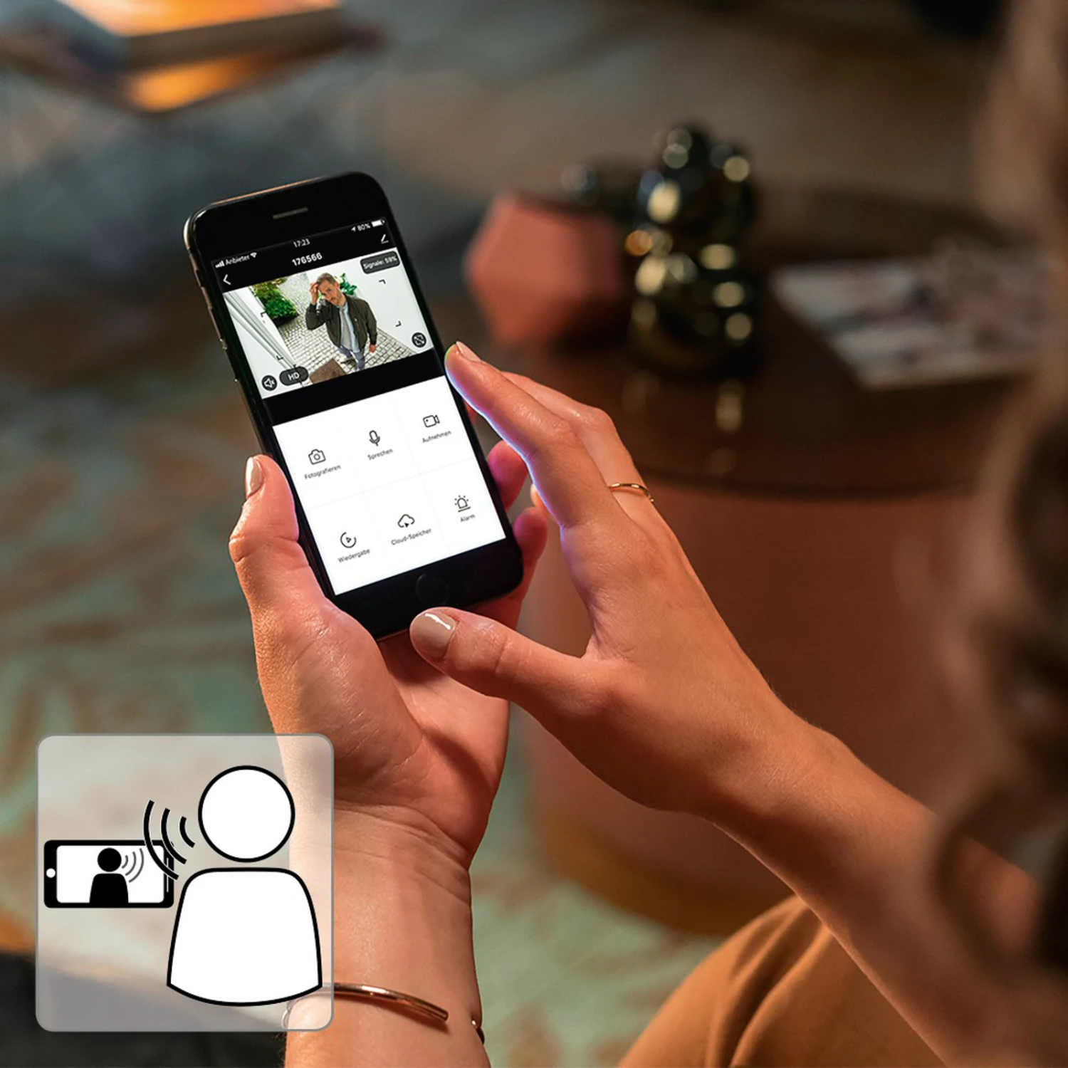 Hama WLAN Außenkamera, 2-Wege-Audio, Sensor, Weiß – Bild 6