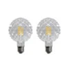 Lucande E27 3,8W LED-Lampe G95 2700K Struktur Klar 2er-Set