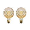 Lucande E27 3,8W LED-Lampe G95 927 Struktur Amber 2er-Set