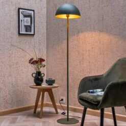 Stehleuchte Siemon Aus Stahl, Ø 35 Cm, Grün