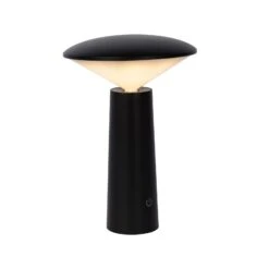 LED-Außentischleuchte Jive, Akku, Dimmbar, Schwarz