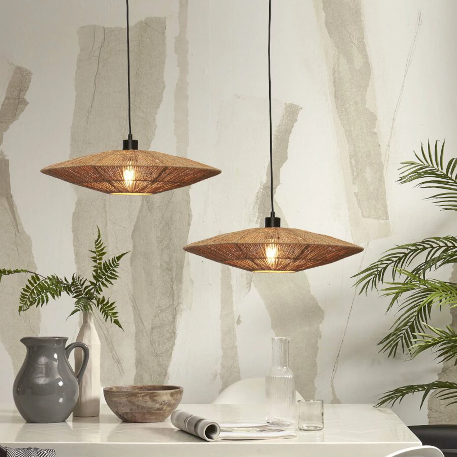 GOOD & MOJO Iguazu Hängelampe Ø 55cm Natur – Bild 7