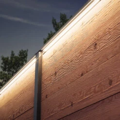 LED-Lichtleiste 1er-Starter-Set Holzzaun Anthrazit