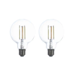 Prios LED-Globe E27 G95 7W ZigBee Tuya Klar, 2er