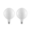 LED-Lampe E27 6W 2.700K G125 Dimmbar Opal 2er-Set