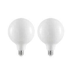 LED-Lampe E27 6W 2.700K G125 Dimmbar Opal 2er-Set