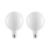 LED-Lampe E27 8W 2.700K G125 Dimmbar Opal 2er-Set