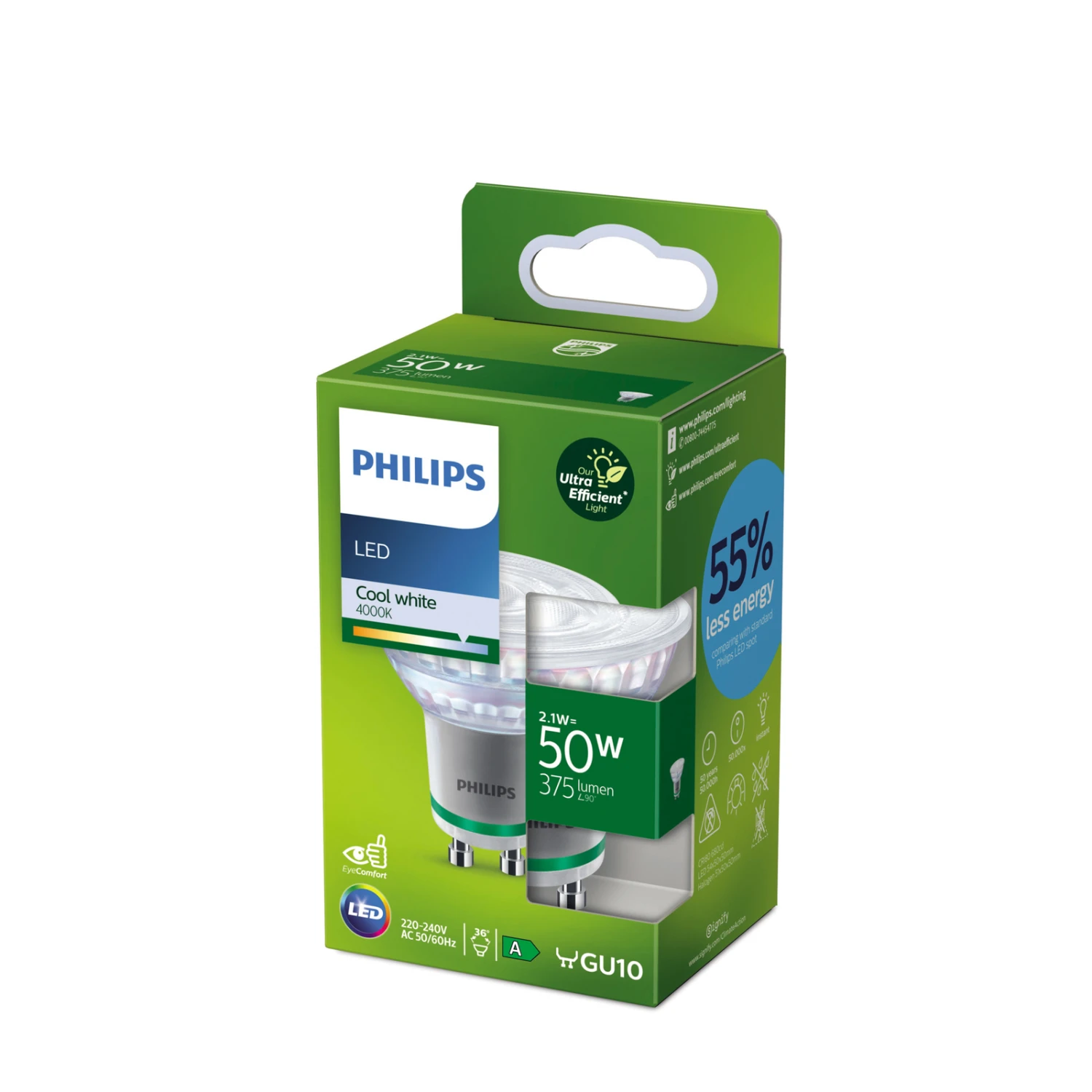 Philips GU10 LED-Reflektor 2,1W 375lm 4.000K – Bild 3