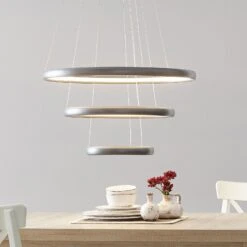 LED-Hängeleuchte Trinity Aus Aluminium, Silber