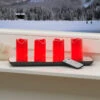 4-er Set - Candle LED-Kerzen M. Fernbedienung Rot