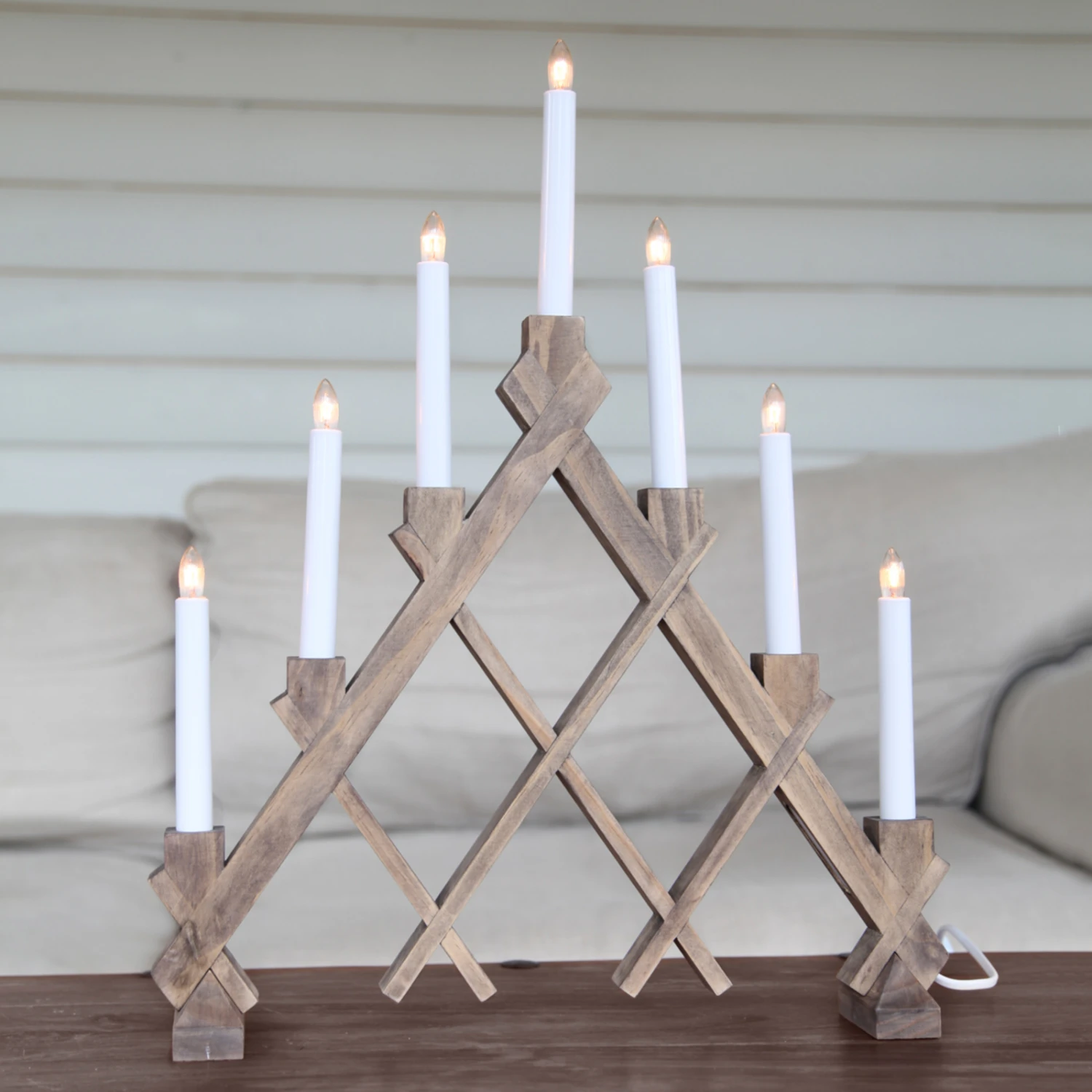 Siebenflammiger Kerzenleuchter Rut Braun – Bild 2