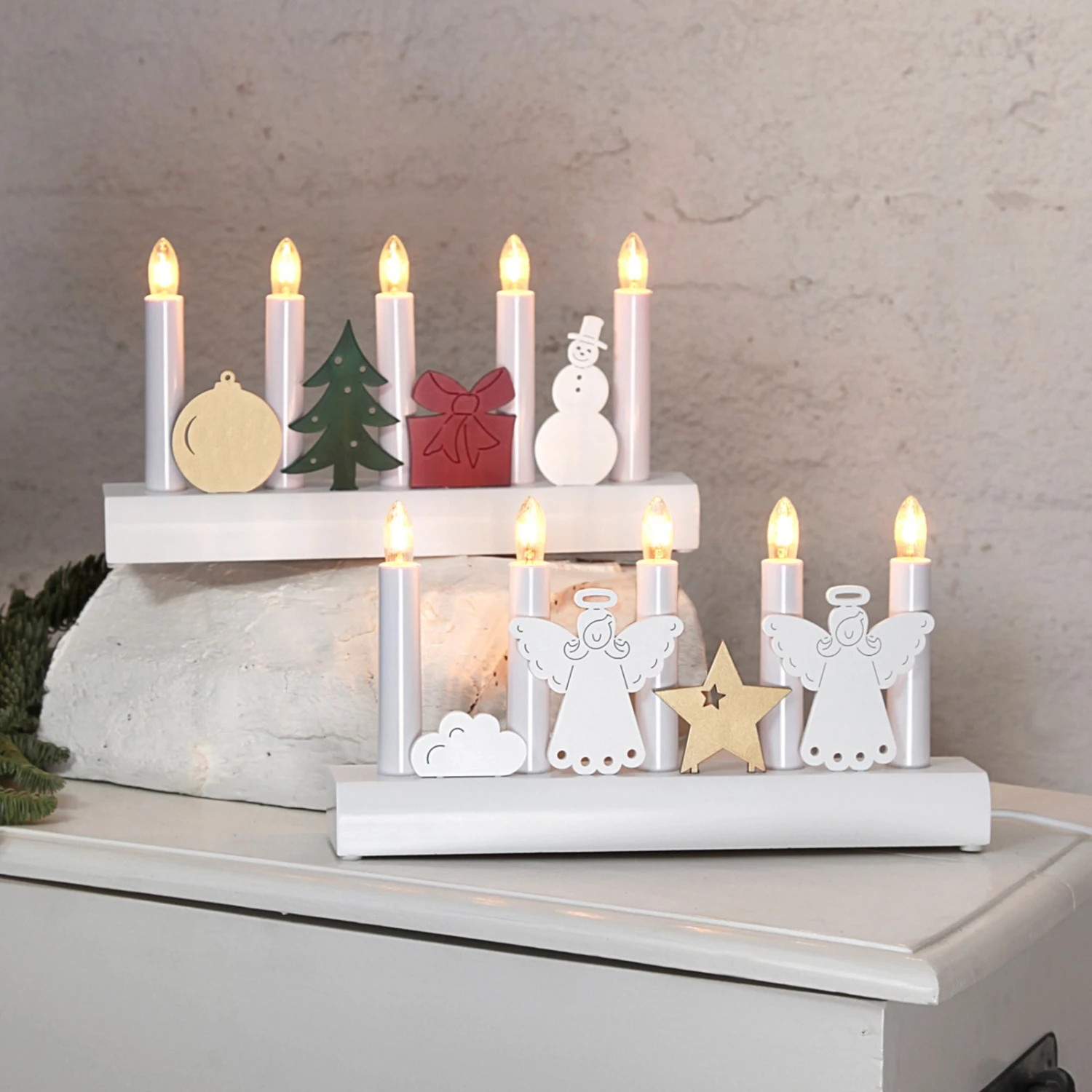 Bunter Kerzenleuchter Julia M. Weihnachtsmotiven – Bild 4