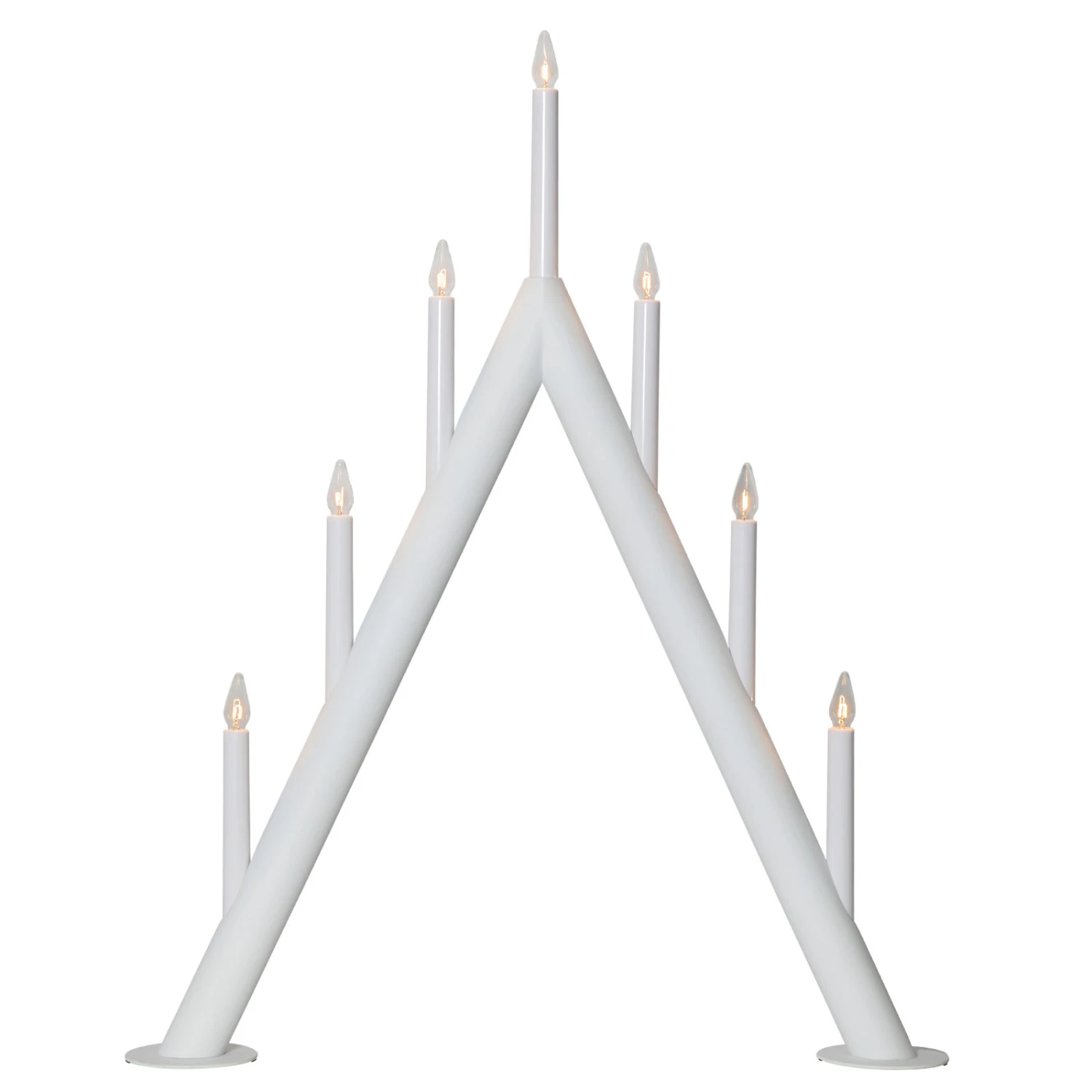 Kerzenleuchter Circum, Spitz, 7flammig, Weiß