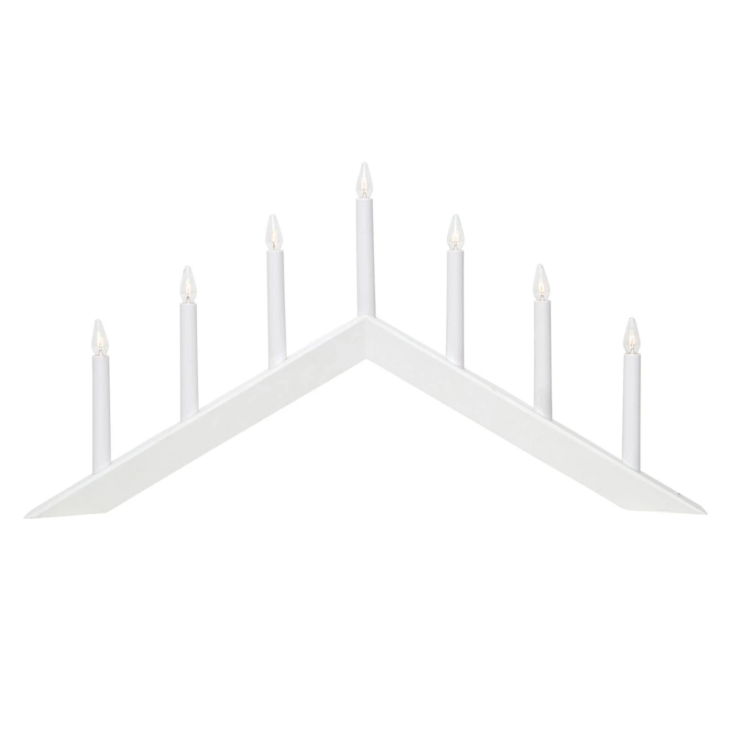 Kerzenleuchter Arrow, Flach, 7flammig, Weiß – Bild 5