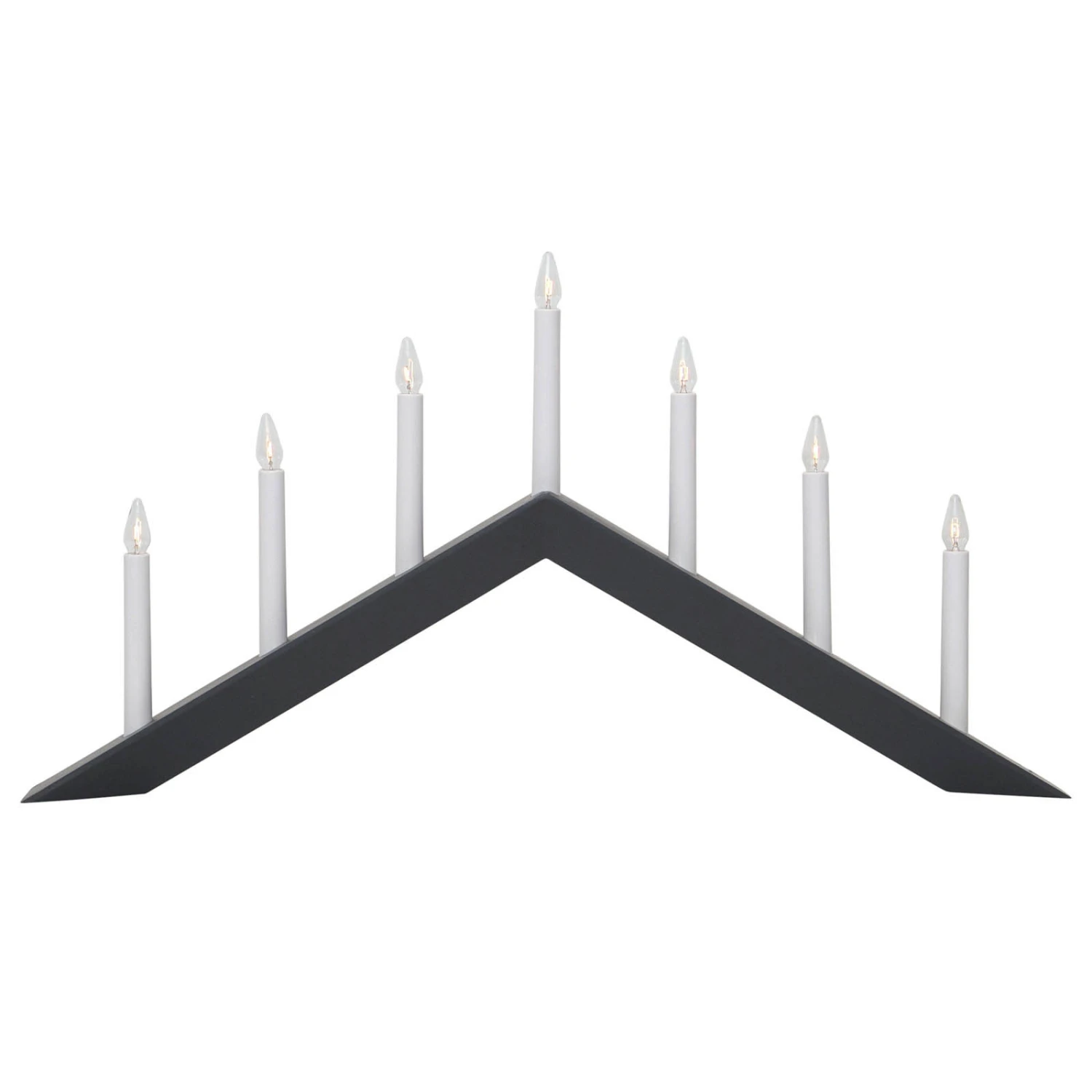 Kerzenleuchter Arrow, Flach, 7flammig, Weiß – Bild 7