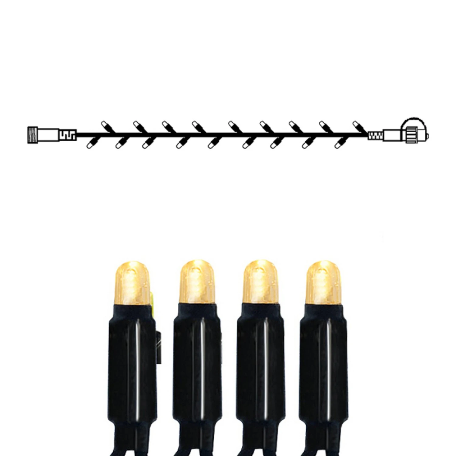 10m LED-Lichterkette Erweiterung System 24, 2.400K