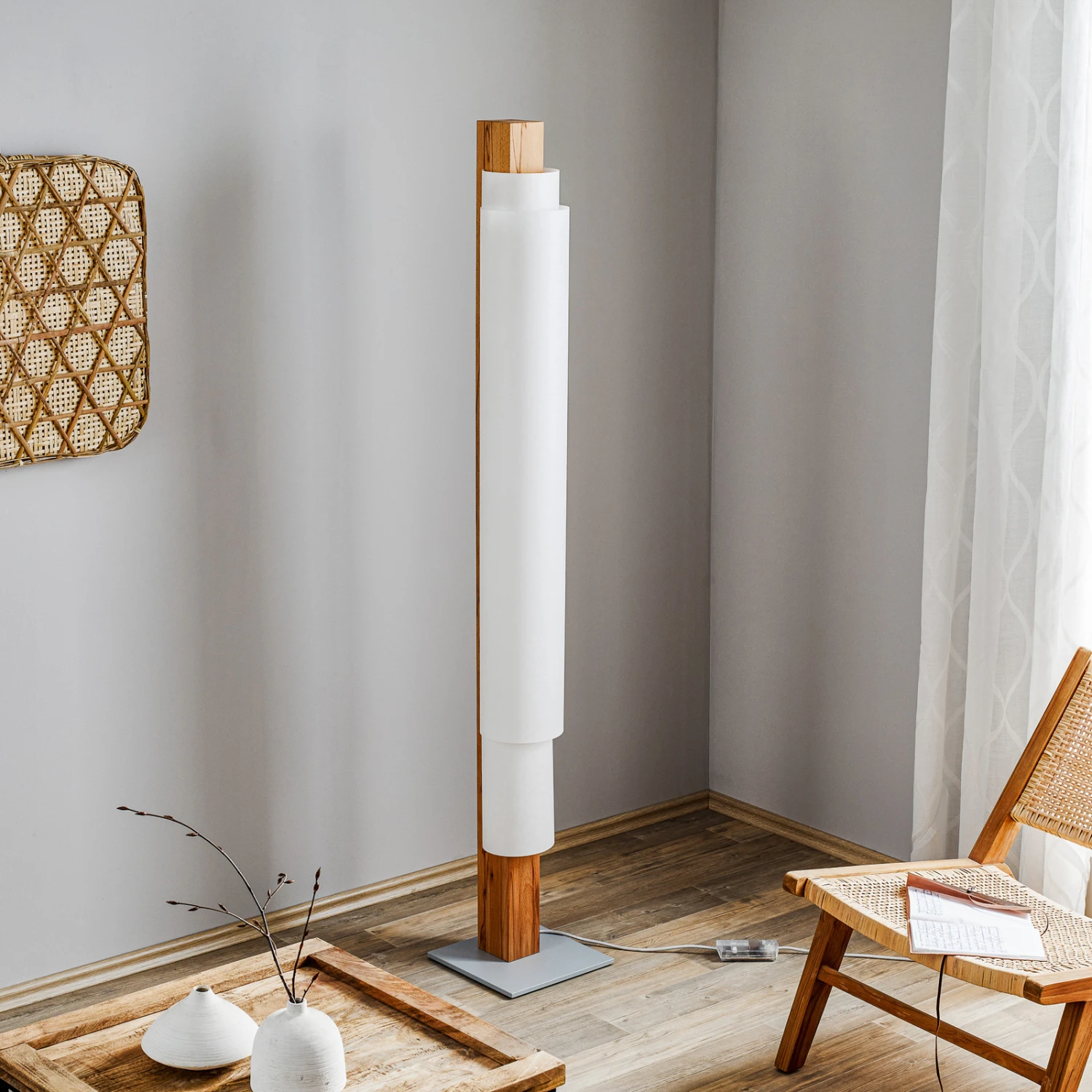 Stehleuchte Stele Kernbuche – Bild 2