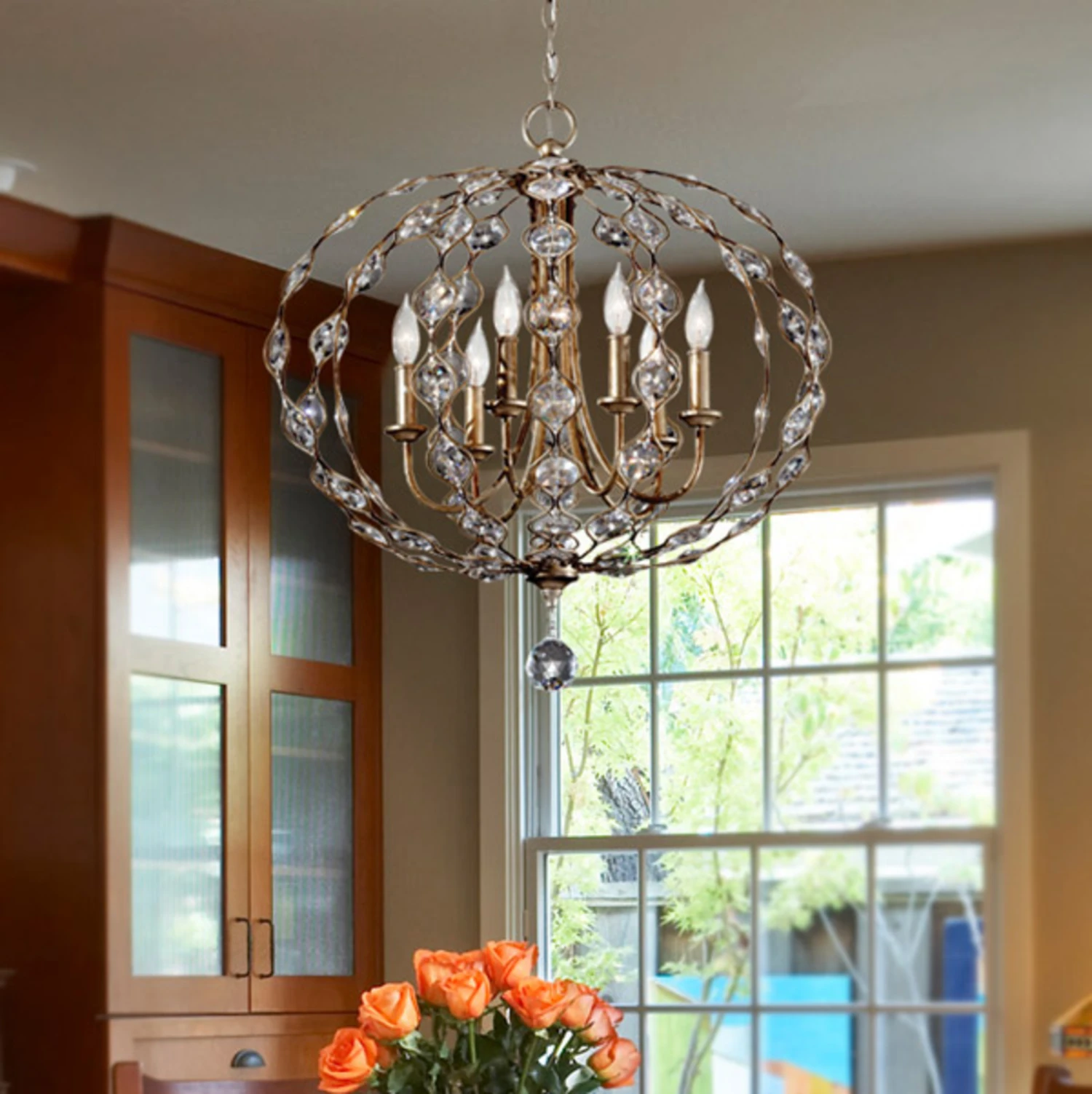 Kristall-Kronleuchter Leila, 6-flammig – Bild 2