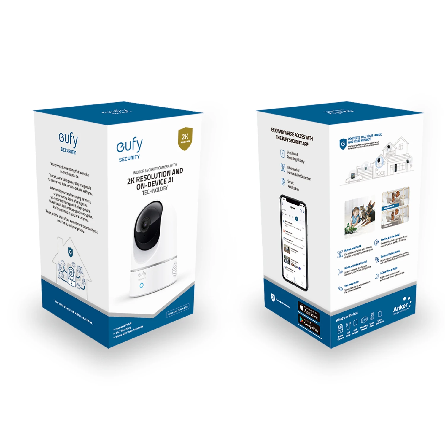 EUFY Security 2K Indoor Cam Schwenk-/Neigefunktion – Bild 9