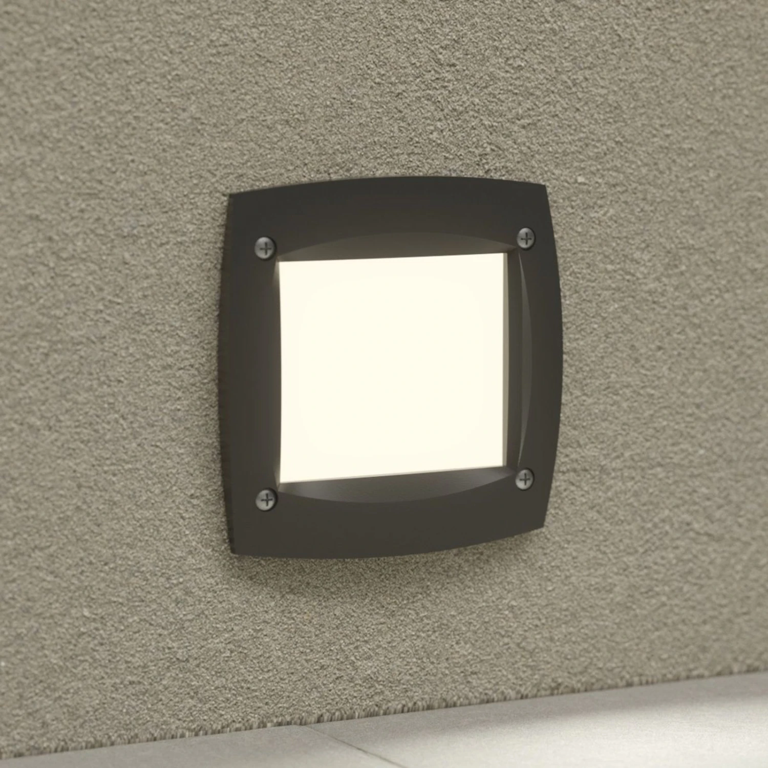 LED-Einbauleuchte Leti 100 Square Schwarz 3W CCT