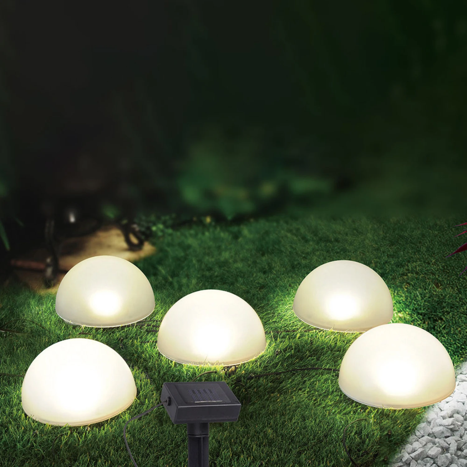 Globo LED-Solarlichterkette 33980, Fünfflammig, Weiß – Bild 4