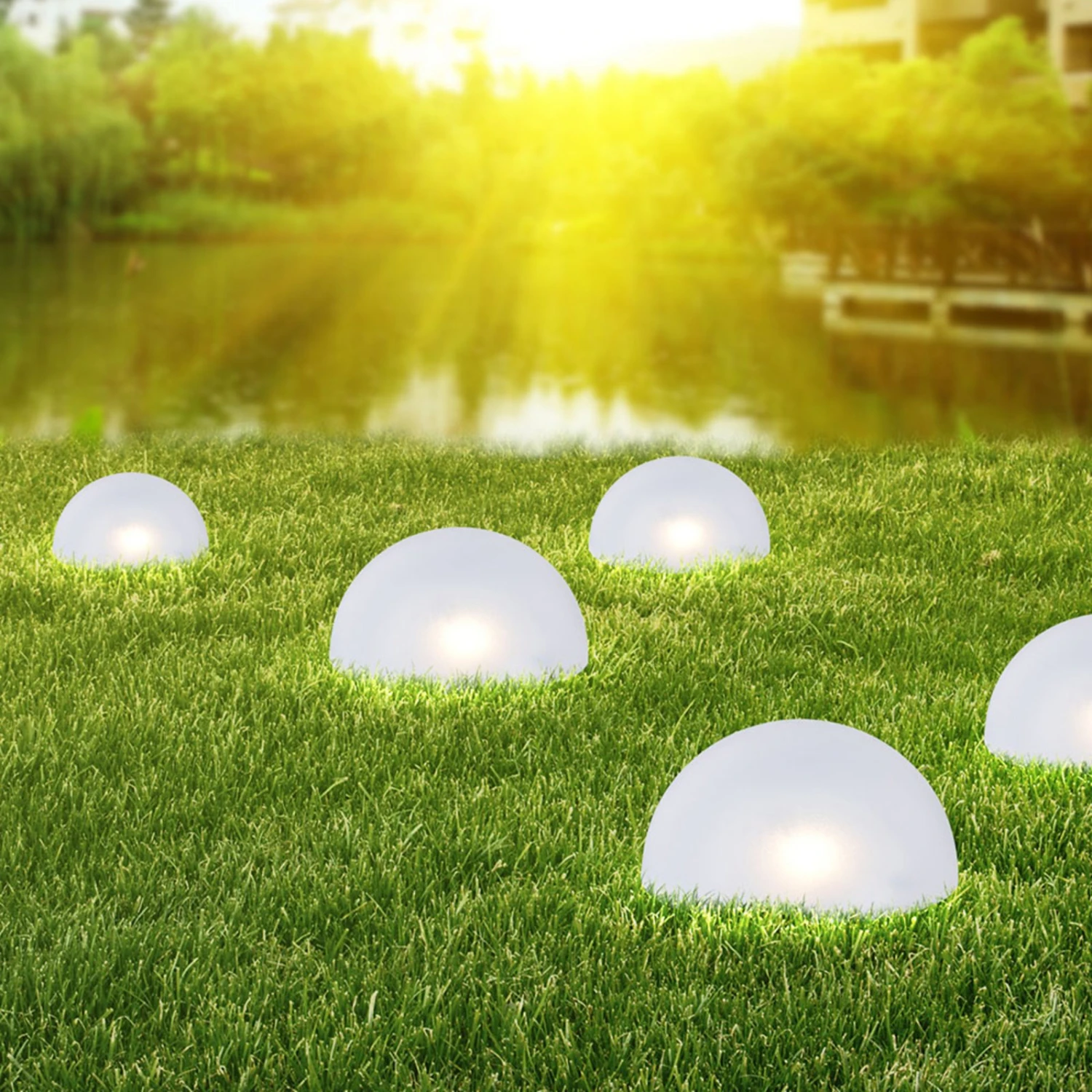 Globo LED-Solarlichterkette 33980, Fünfflammig, Weiß