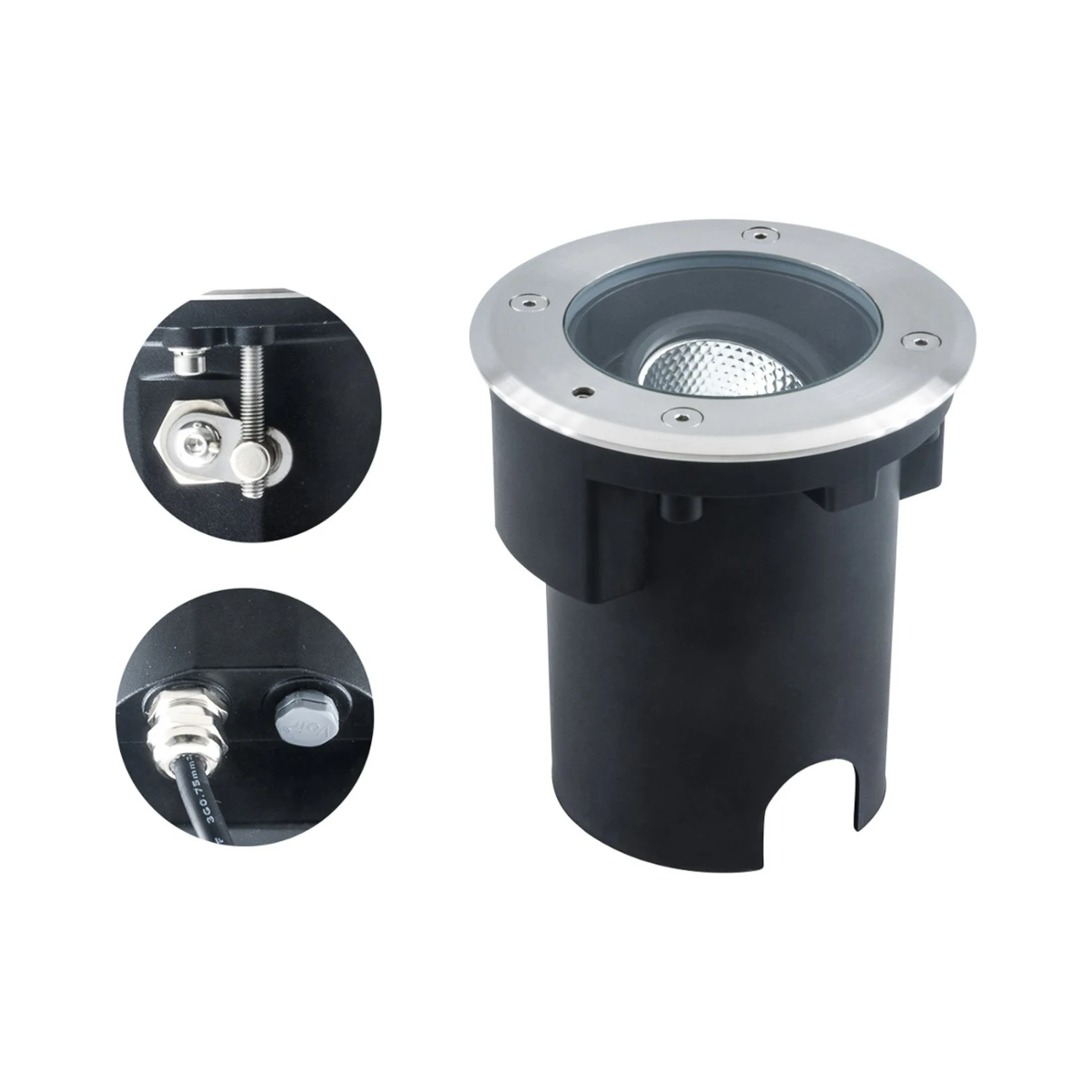 EVN Pentola Einbaulampe Edelstahl Ø13,5cm 3.000K – Bild 6