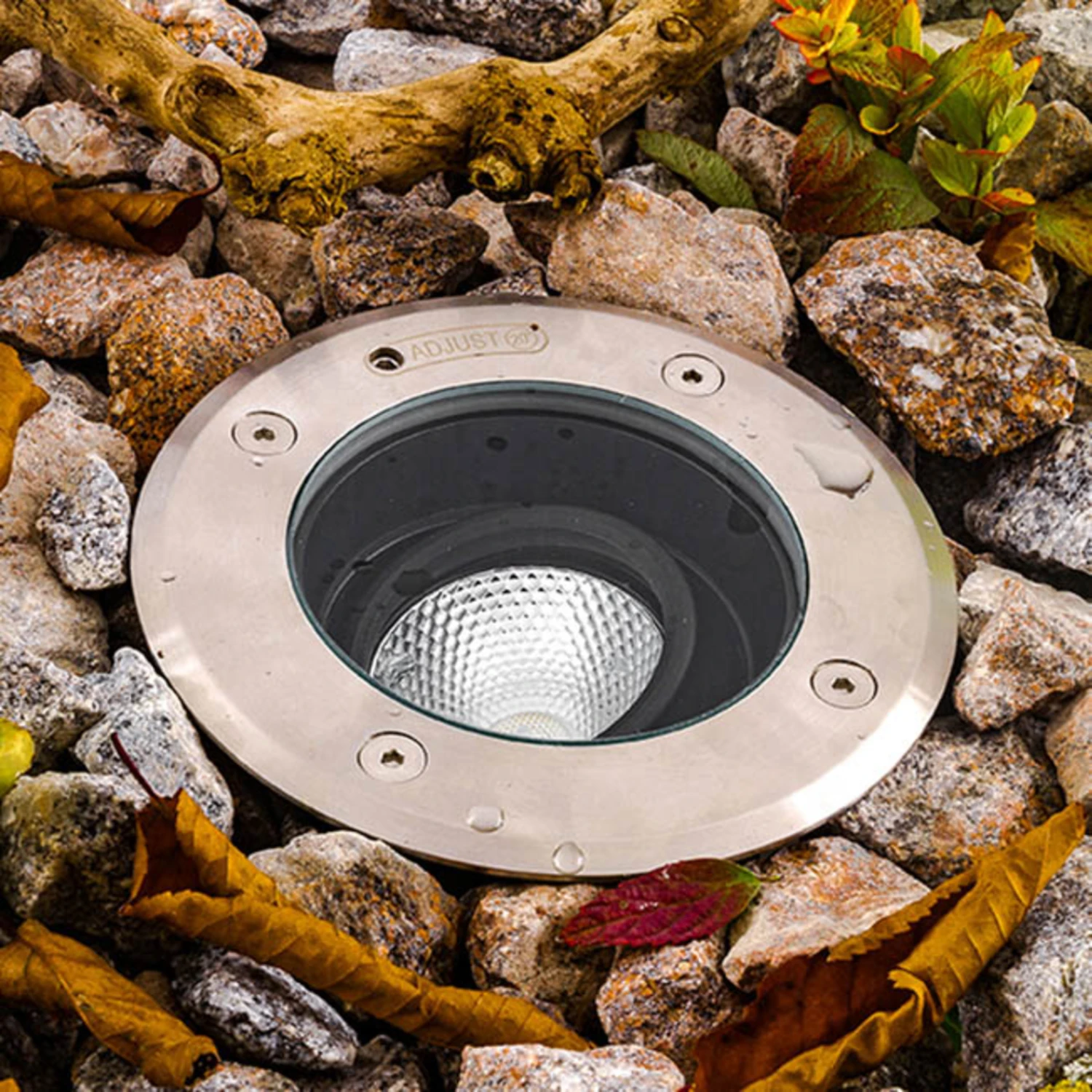 EVN Pentola Einbaulampe Edelstahl Ø13,5cm 3.000K