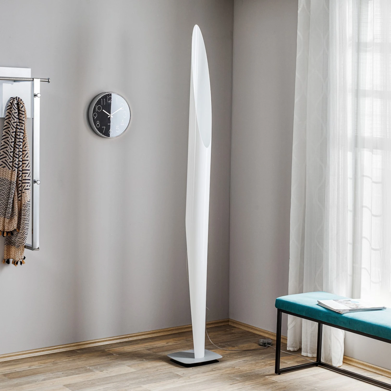 Kundalini Shakti - Stehleuchte Satiniert, Weiß – Bild 2