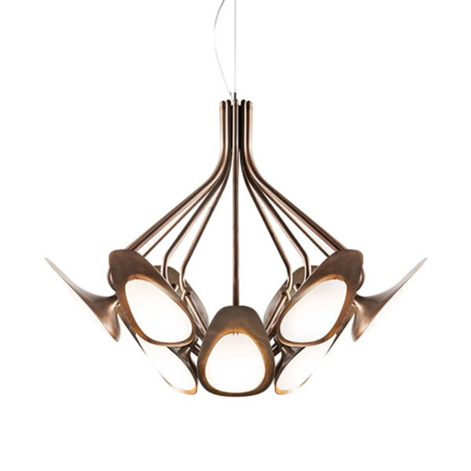 Kundalini Peacock - LED-Hängeleuchte Bronze