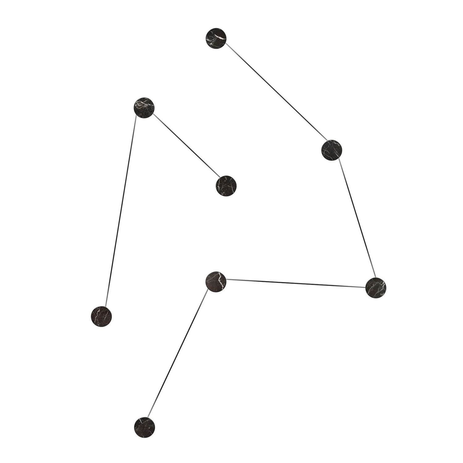 Kundalini Azou LED-Wandleuchte, Schwarz Fünfteilig – Bild 2