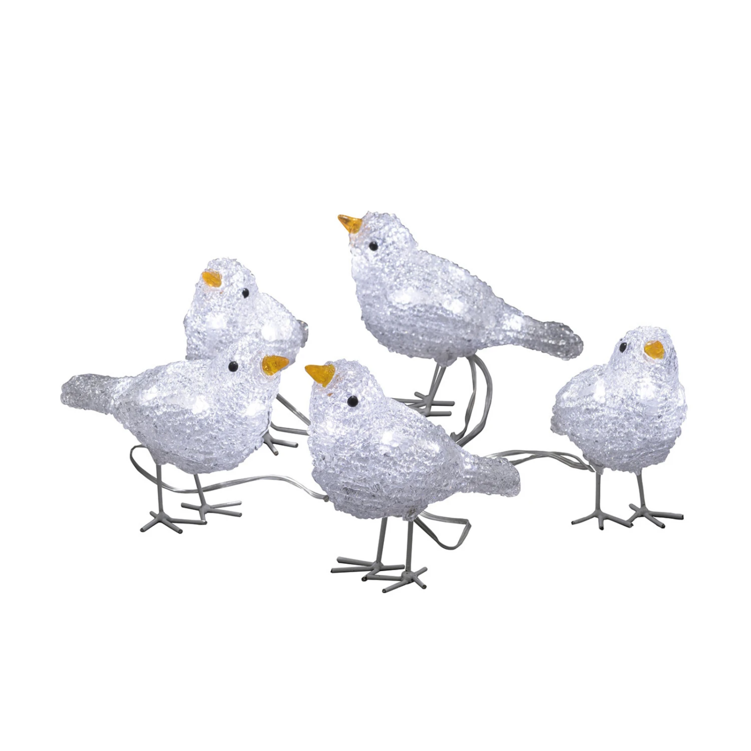 Niedliche Außen-Deko LED Vogelquintett – Bild 5