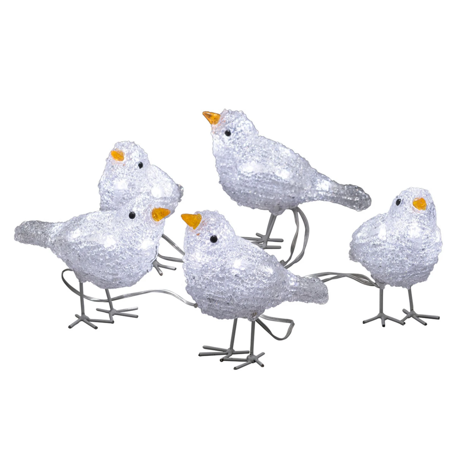 Niedliche Außen-Deko LED Vogelquintett – Bild 7