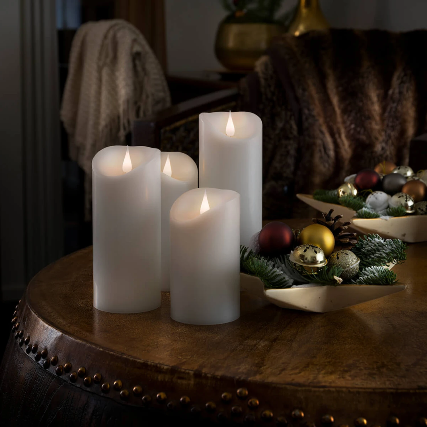 Mit 3D-Flamme Ausgestattet - LED-Kerze Echtwachs – Bild 3