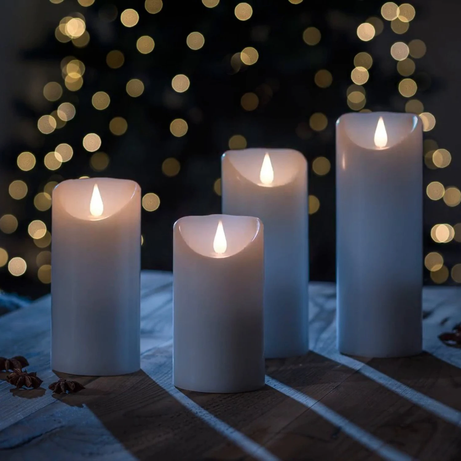 Mit 3D-Flamme Ausgestattet - LED-Kerze Echtwachs – Bild 5