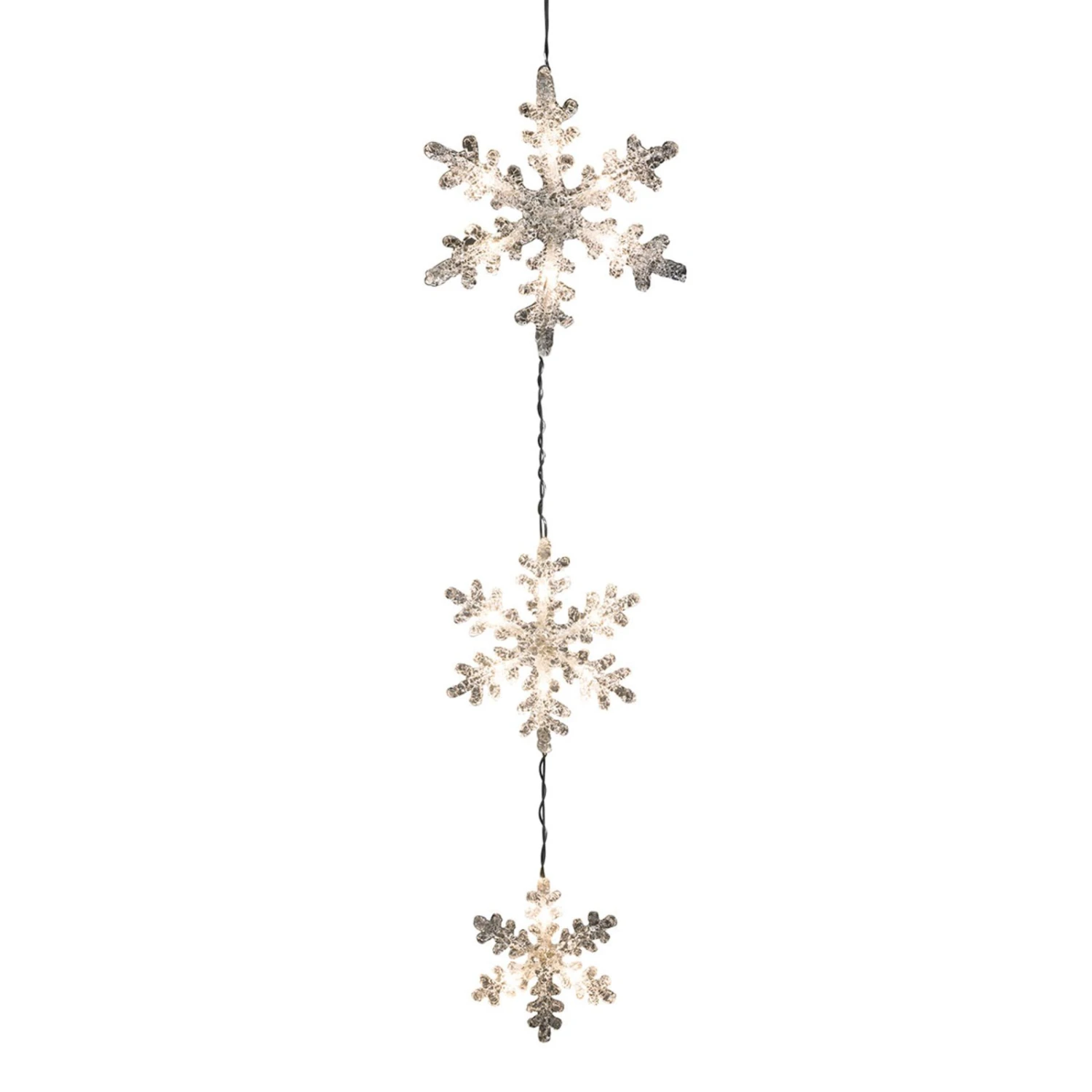 Dreiteilige LED-Lichterkette Schneeflocke – Bild 4