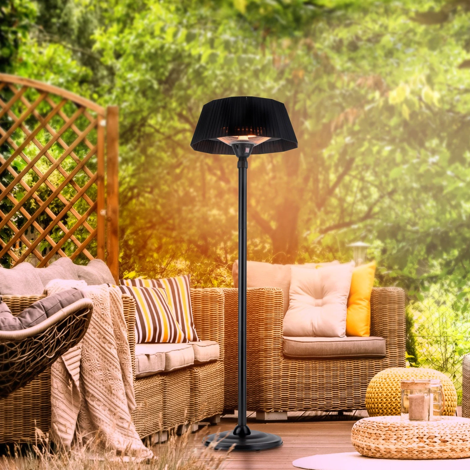 Standheizstrahler Glow, IP44, 1.000W/2.000W