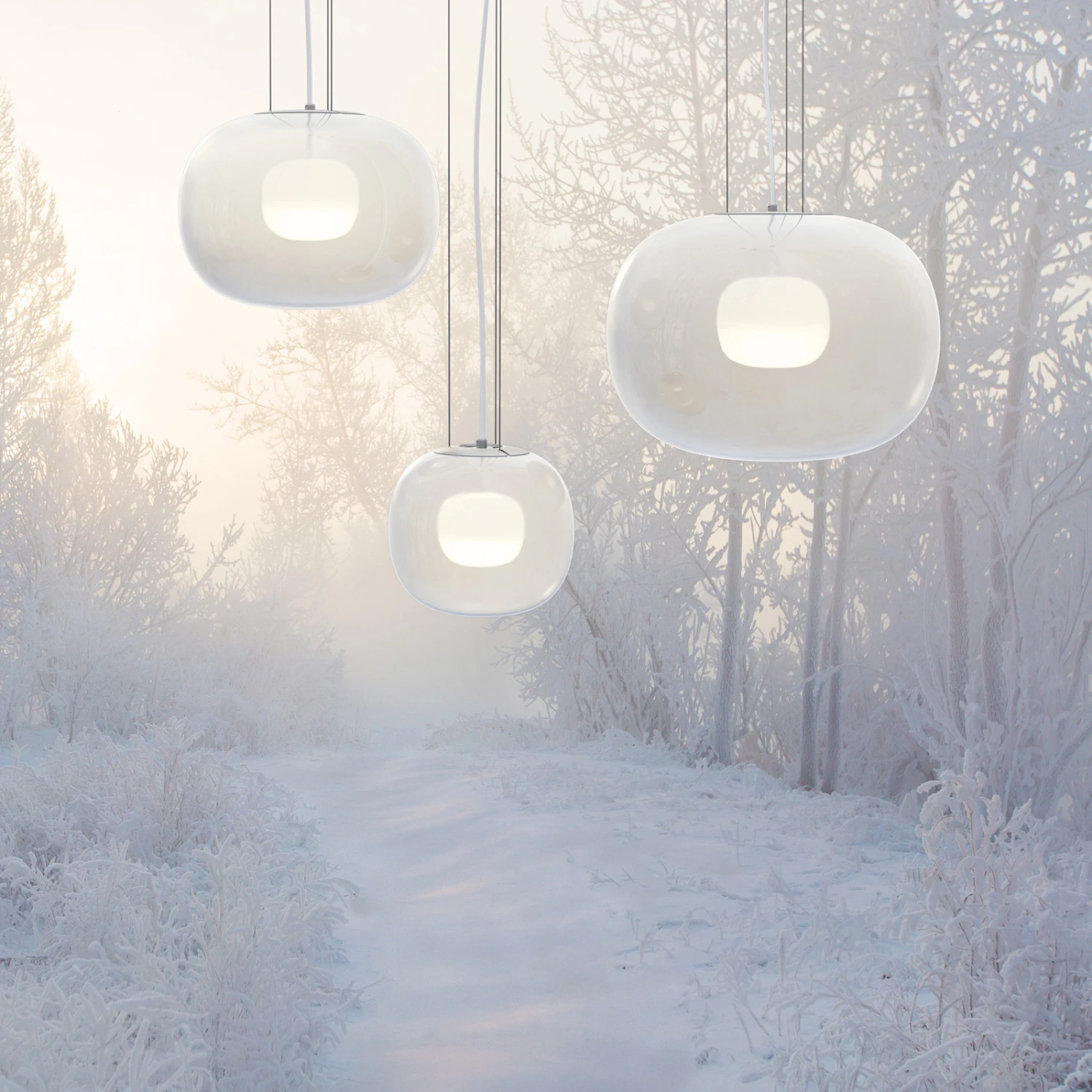 LED-Hängeleuchte SNÖ, 3.000K, DALI, Ø 36 Cm – Bild 2