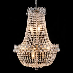 Kronleuchter CR55, Zwölfflammig, Mit Glasbehang