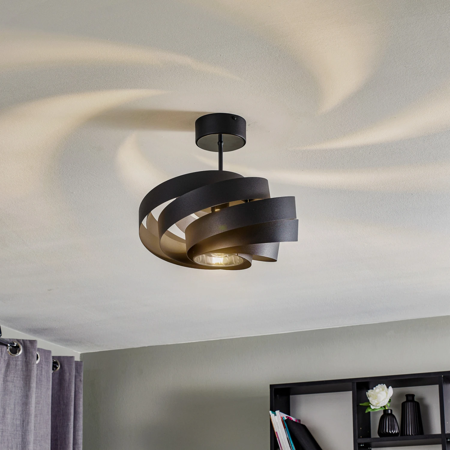 Deckenleuchte Vento Schwarz Ø 40 Cm – Bild 2